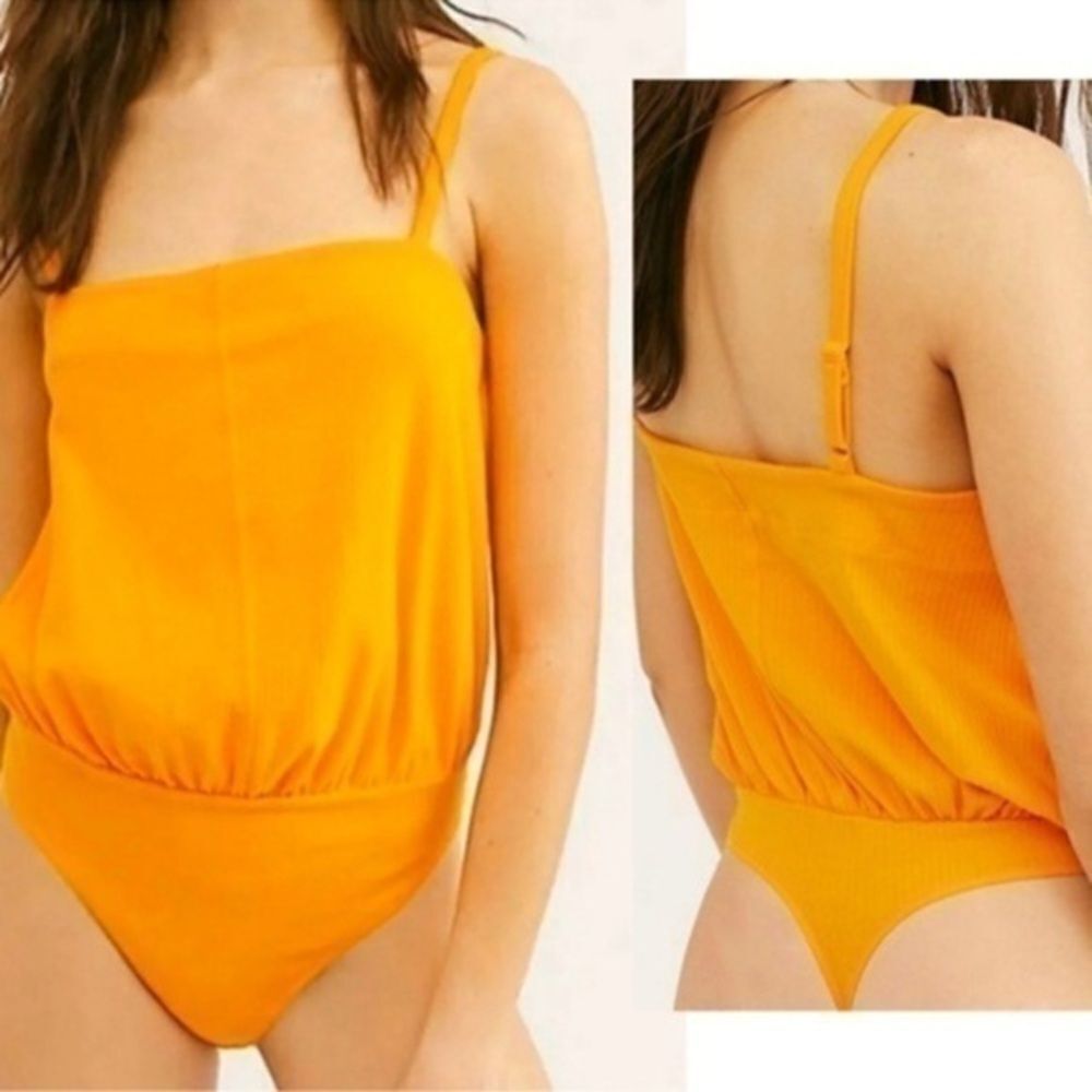 Free People Marissa Ribbed Bodysuit
Tangerine Orange XS